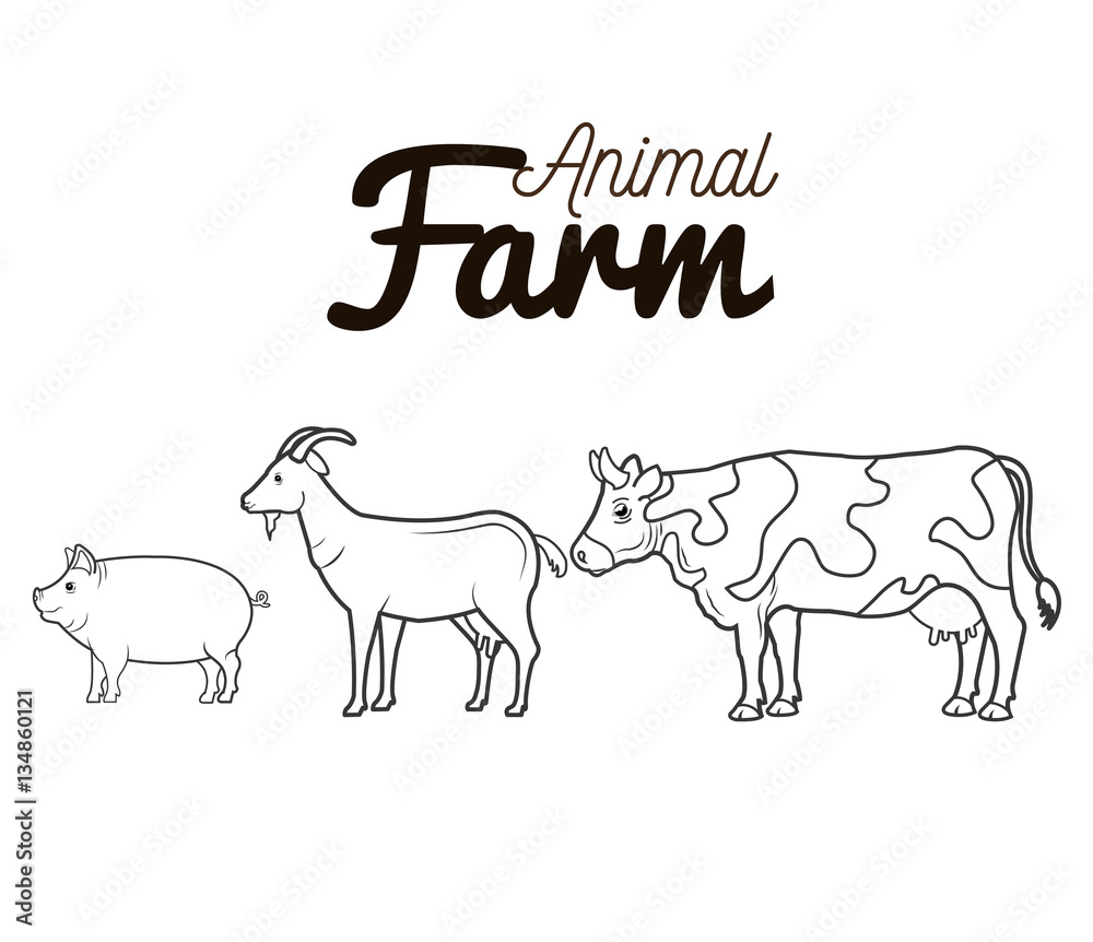 animals farm group icon vector illustration design animals farm group icon vector illustration design