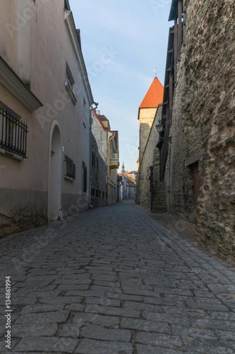 Laboratooriumi street in old town of Tallinn photo