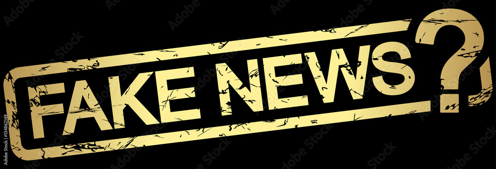 Fototapeta premium gold stamp with text Fake News