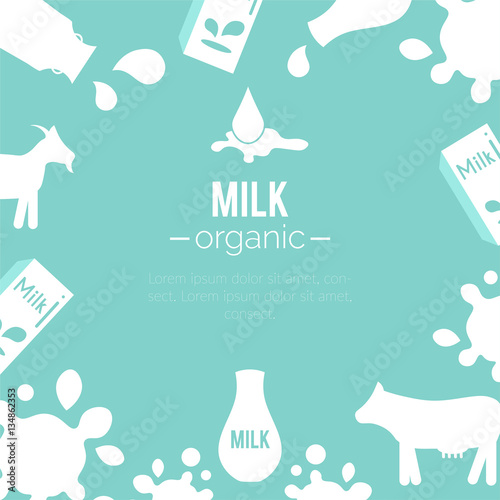 Vector dairy illustrations.