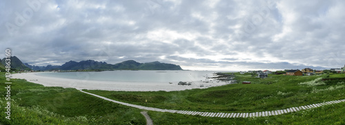 Ramberg beach in Flakstad, Lofoten Islands, Norway, Europe