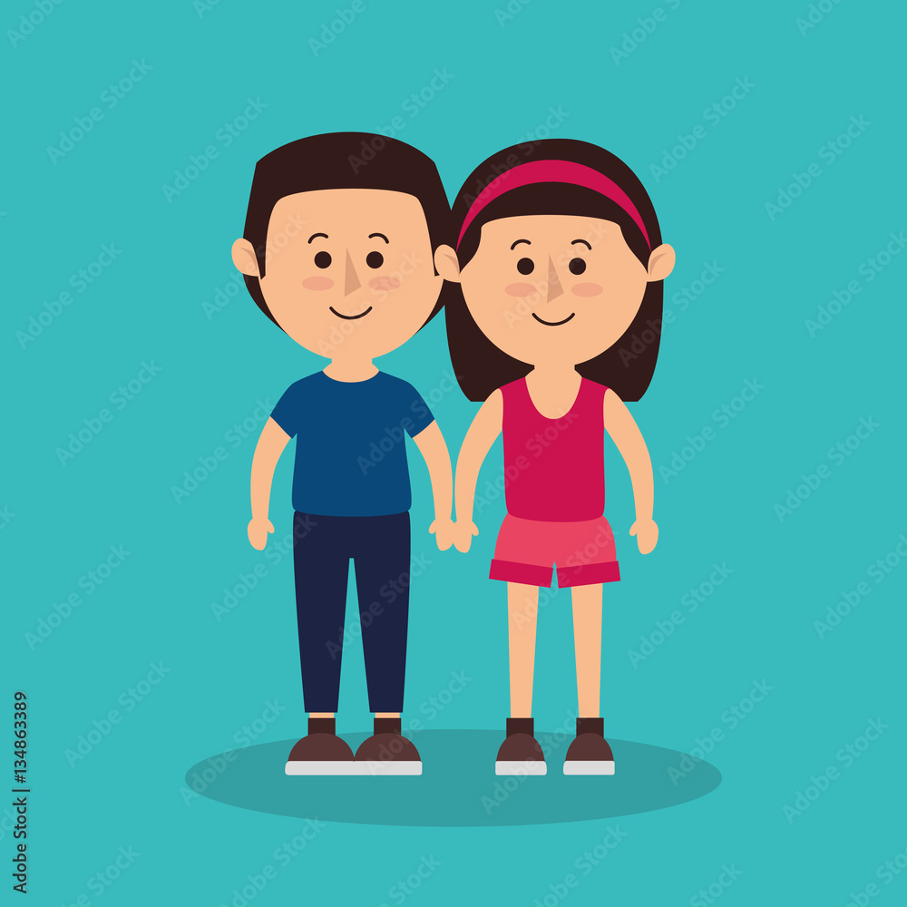 cute family members group vector illustration design
