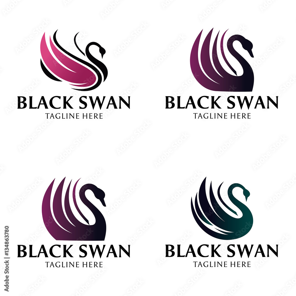 Swan logo design template, Vector illustration Swan logo design template, Vector illustration
