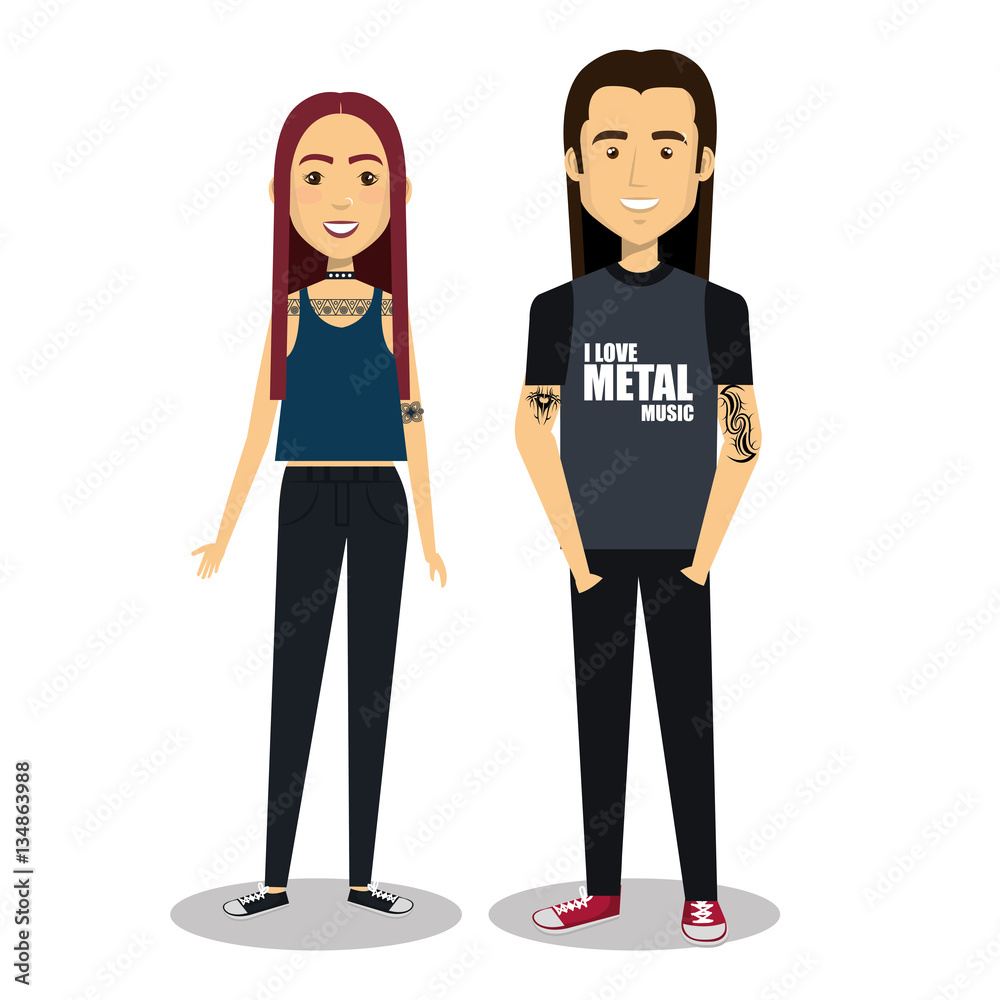 Fototapeta premium young people group avatars characters vector illustration design