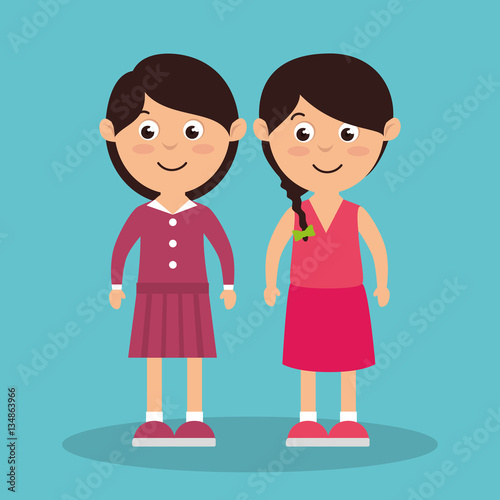 cute family members group vector illustration design