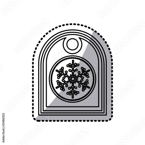 Decorative christmas tag icon vector illustration graphic design