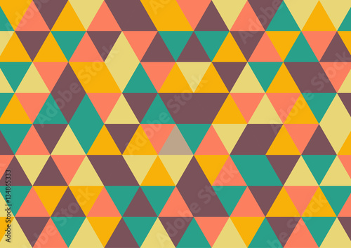 Vintage Triangle Pattern, sun color
