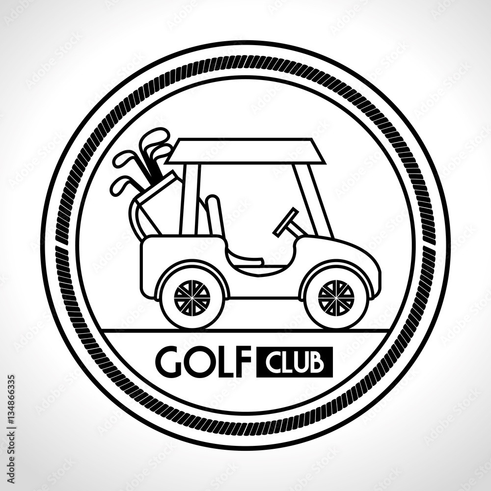 golf club cart icon vector illustration design golf club cart icon vector illustration design