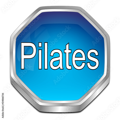 Pilates button - 3D illustration