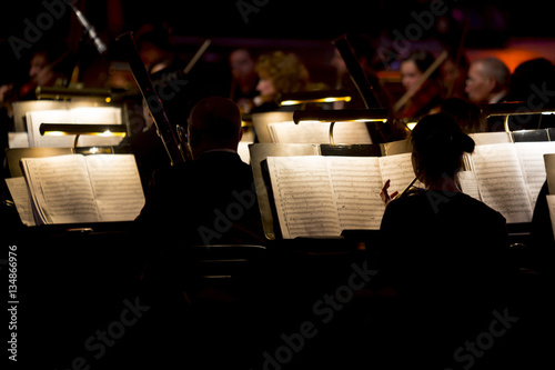 Fotografiet Orchestra symphony dark