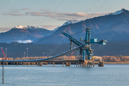 Massive coal conveyor at Seward, Alaska, USA