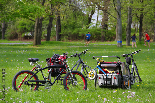 Erholung mit Fahrrädern Großer Garten Dresden