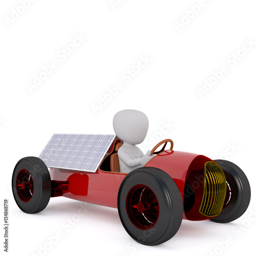 Driving car on solar panels © 3DMan.eu