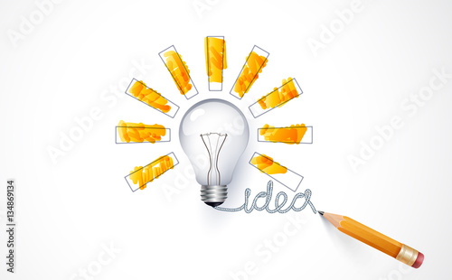 Idea. Design of progress bar, loading creativity