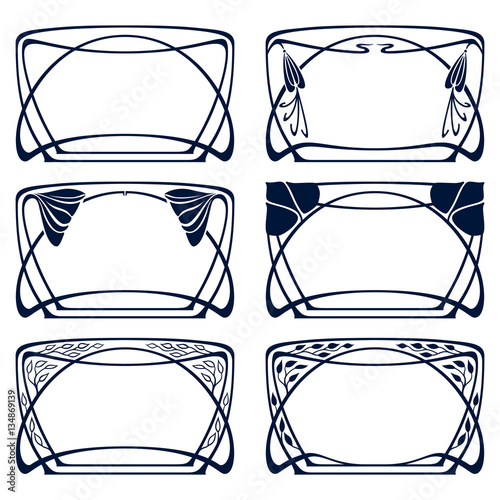 Vector art deco frames.