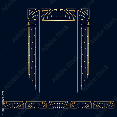 Vector art deco frame.