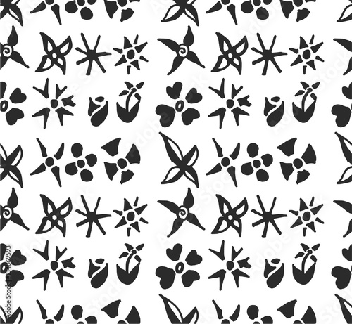 flower doodle seamless pattern background