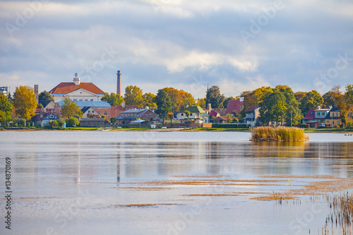 Платно Sea profile of small town Haapsalu, coast of Baltic sea, Estonia