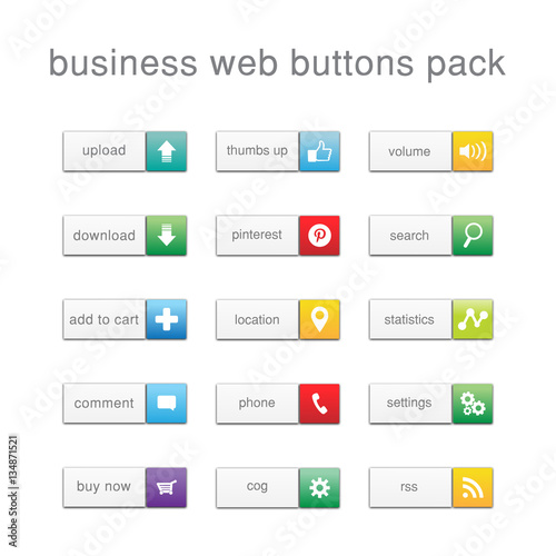 business web buttons and icons pack 3