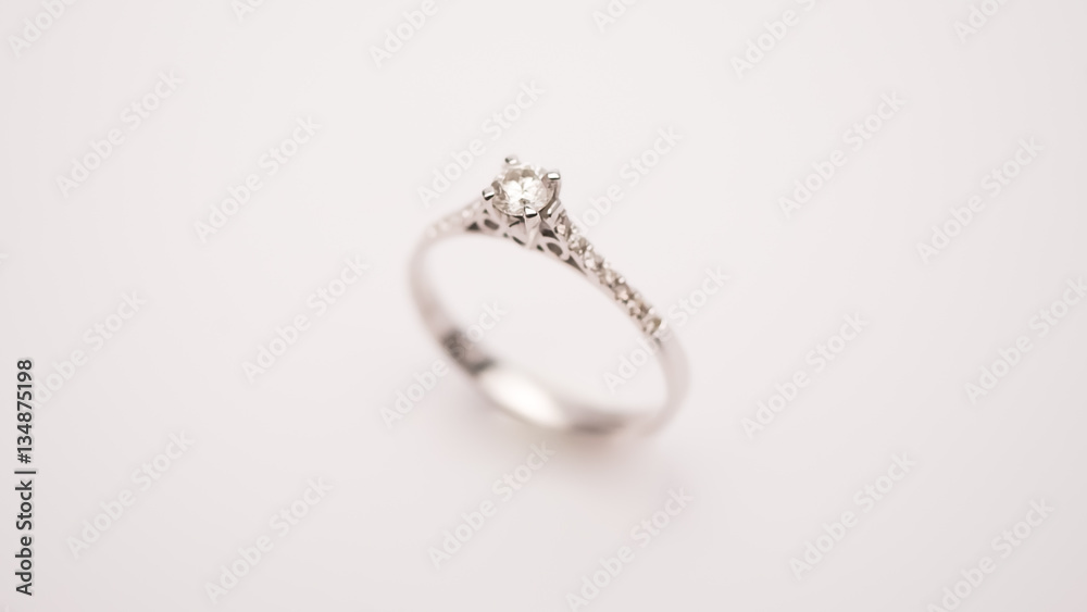 Diamond Engagement Ring Macro Lens Shot