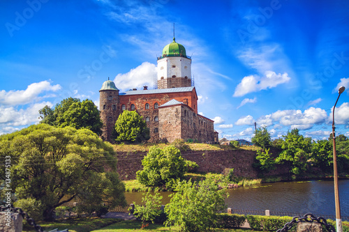 Cityscape of Vyborg in summer day photo