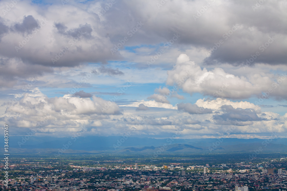 Chiangmai city at view point, Thailand.