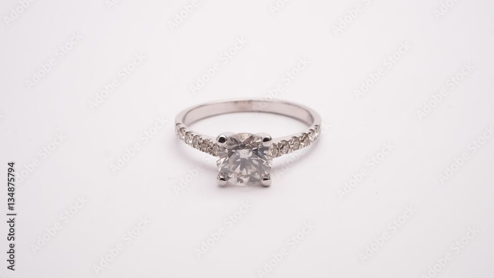 Diamond Engagement Ring Macro Lens Shot Diamond Engagement Ring Macro Lens Shot