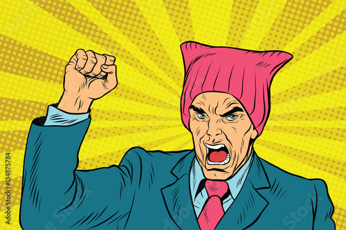 Angry retro politician feminist