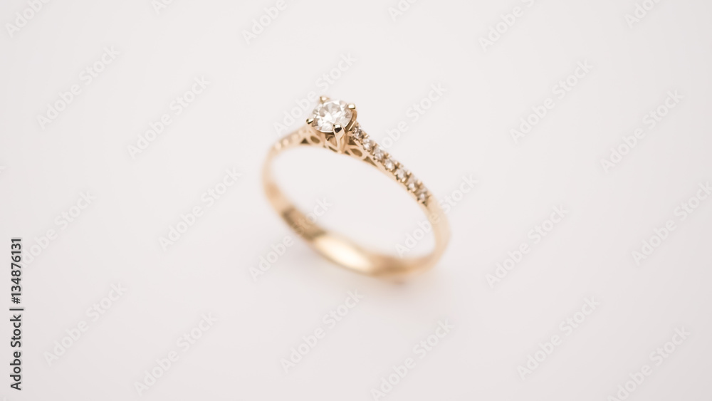 Diamond Engagement Ring Macro Lens Shot Diamond Engagement Ring Macro Lens Shot