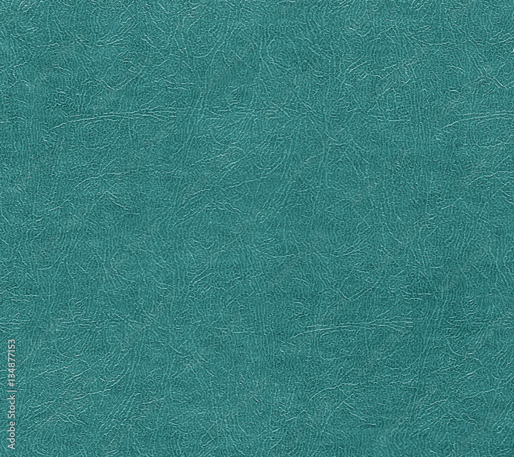 Fototapeta premium Cyan color leather surface.