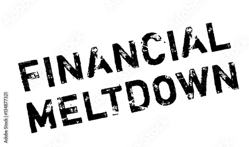 Financial Meltdown rubber stamp. Grunge design with dust scratches. Effects can be easily removed for a clean, crisp look. Color is easily changed.