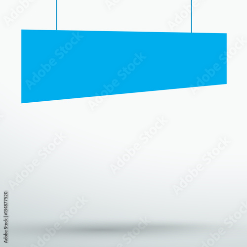 Infographic 1 Blue Title Boxes Hanging 3d Vector