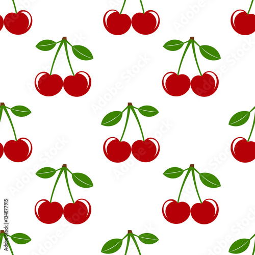 Cherries seamless pattern