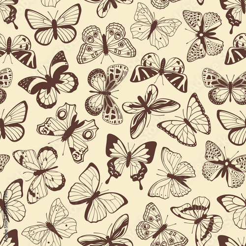 Butterflies seamless pattern © missbobbit