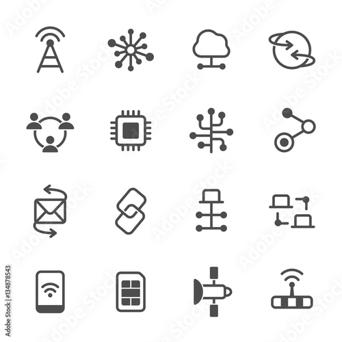 Connection icon set