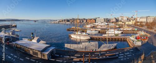Panoramic view of Oslo Harbor, one of Oslo's great attractions