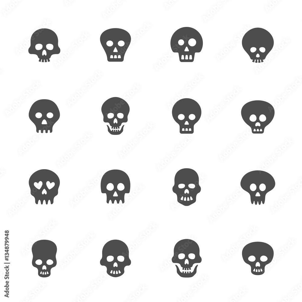 Skull icon set Skull icon set