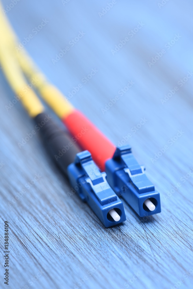 Closeup of Fiber Optical Cables