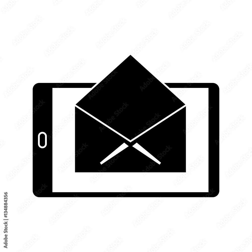 silhouette cellphone message email envelope vector illustration eps 10 silhouette cellphone message email envelope vector illustration eps 10