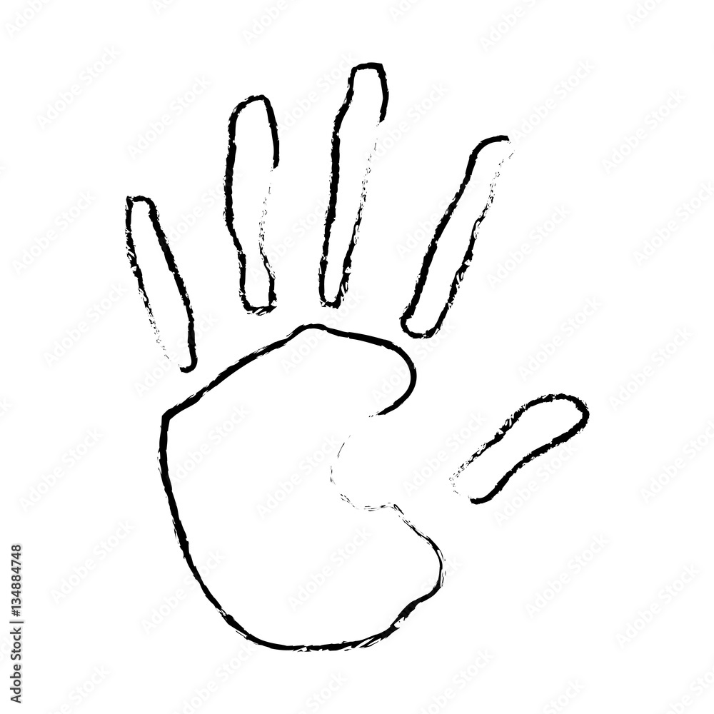 hand print icon image vector illustration design hand print icon image vector illustration design