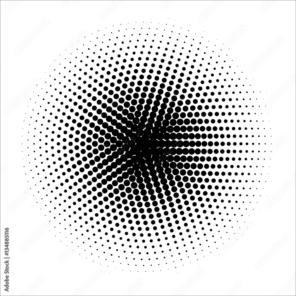Vector retro style dotwork background. Abstract dotted stippling engraving texture