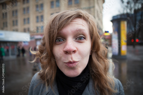 Wallpaper Mural Humorous portrait of a young blond woman Torontodigital.ca