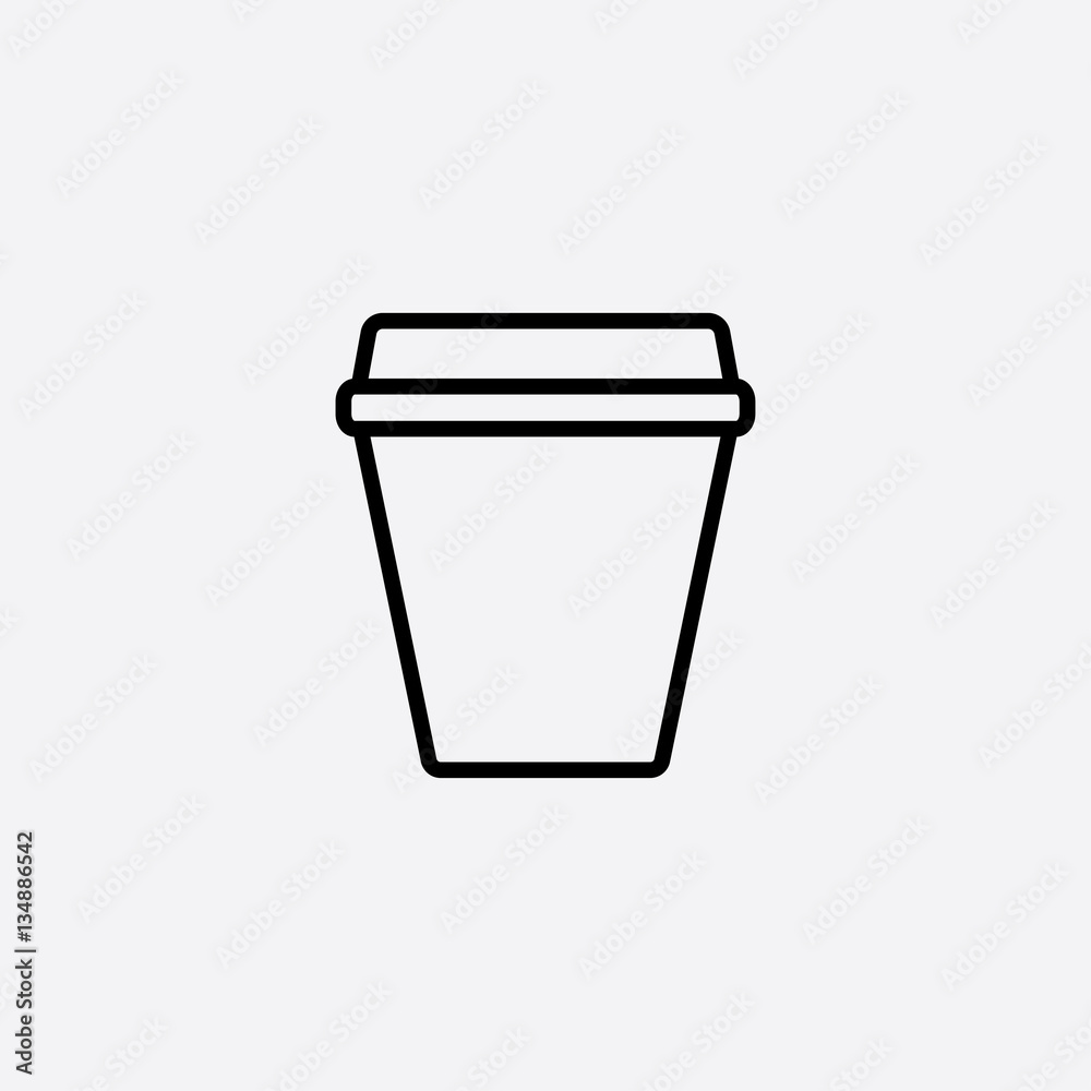 glass drink paper plastic cola coffee cup line icon black on white glass drink paper plastic cola coffee cup line icon black on white