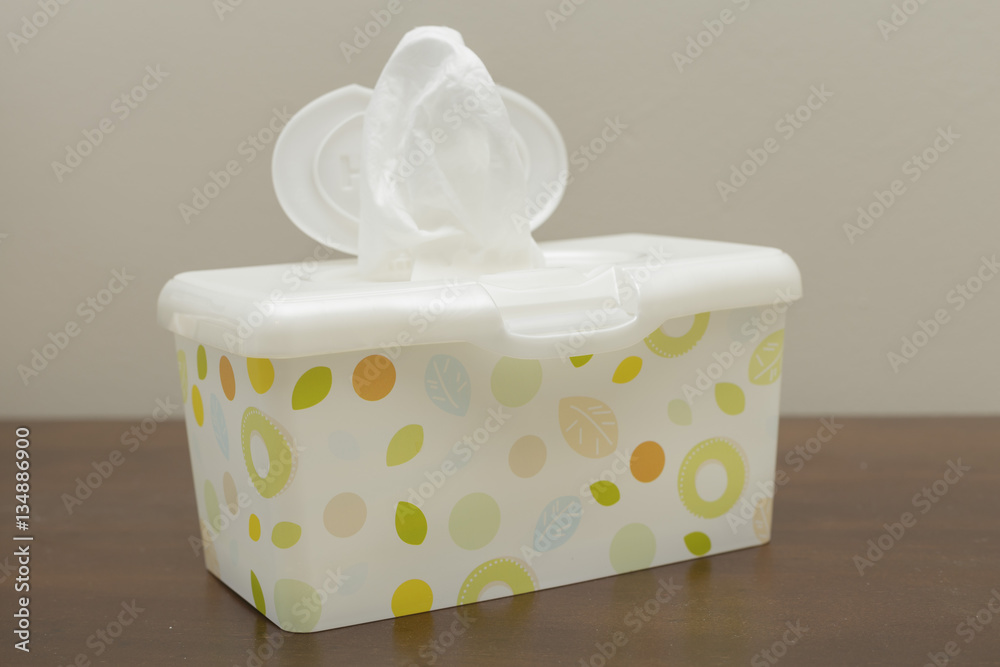 an open box of baby wipes an open box of baby wipes