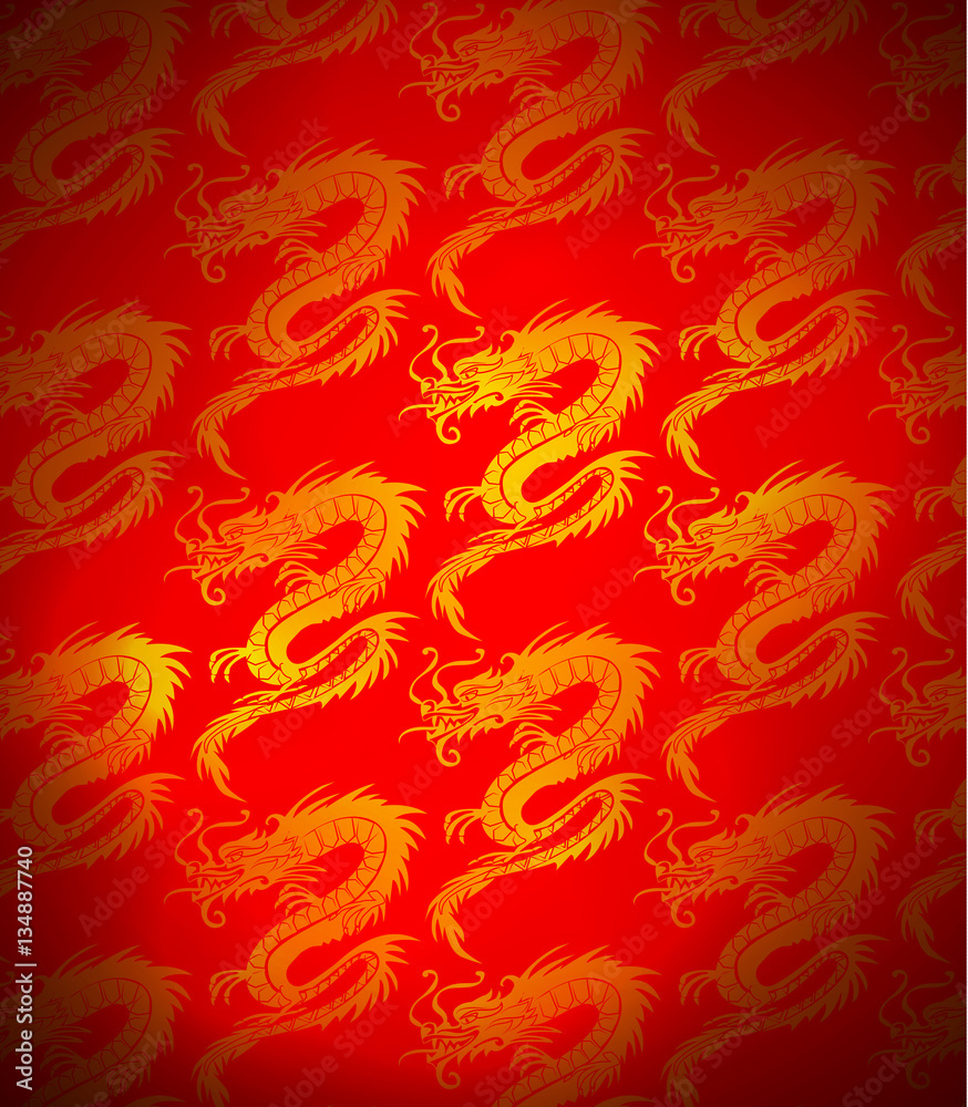 seamless dragons pattern