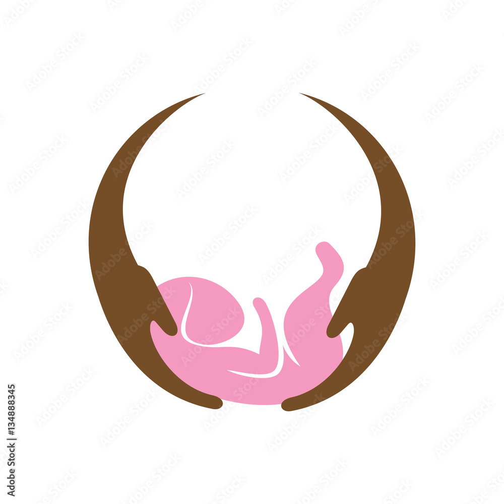 Fototapeta premium parent love baby icon