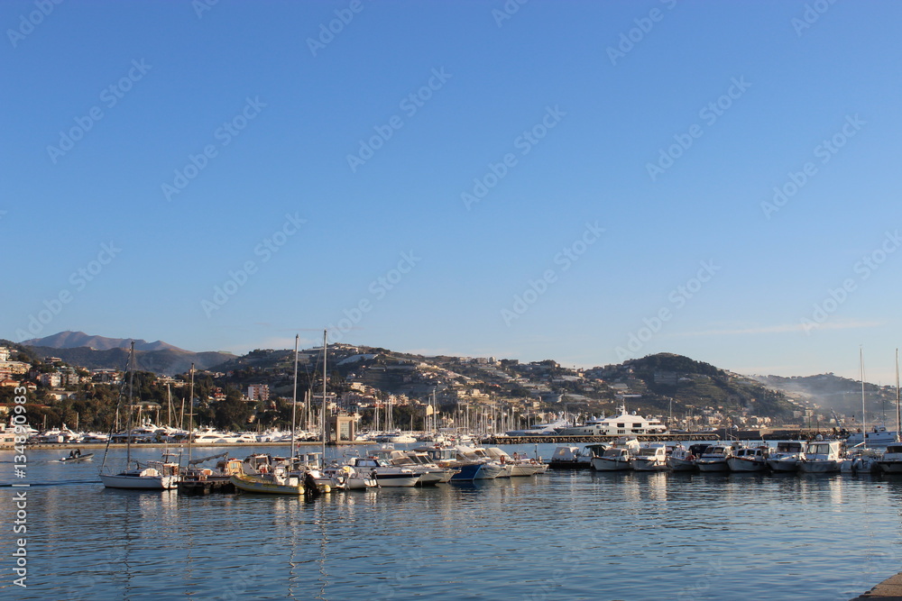 Boats, harbour and hills