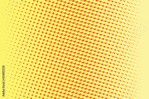 Abstract yellow red gradient pop art retro background