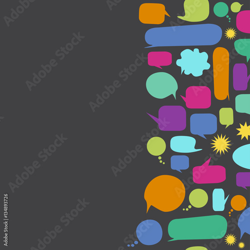 Vector speech bubble background with text space