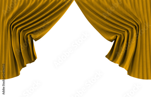 Tiyatro Perdesi, Sarı Perde, Sahne Alanı Stock Photo | Adobe Stock